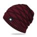 Men's Winter Knit Fleece-Lined Beanie Hat_voghion.com
