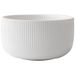 Dika Series Nordic Ceramic Dinnerware - White Embossed Plates & Bowls (Minimalist Retro Style For Everyday Dining)_voghion.com