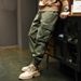 Pantalon cargo ample et décontracté pour homme, grande taille, avec velcro, style américain, idéal pour la randonnée, l'automne et l'hiver_voghion.com