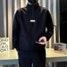 Handsome Stand Up Collar Sweatshirt For Men, Trendy Half Zip Top, Men's Inner Layer Bottom Shirt_voghion.com