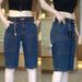 Men's Trendy Six-Pocket Denim Summer Outdoor Thin Versatile Mid-Length Cargo Shorts Loose Elastic 7_voghion.com