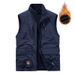 Gilet in pile reversibile da uomo con tasche multiple, gilet invernale per la fotografia, giacca casual da esterno per un comfort che dura tutto il giorno_voghion.com