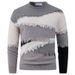 Maglione moderno in maglia color-block – Pullover oversize con scollo rotondo per uomo (grigio/rosso/verde, M-3XL)_voghion.com