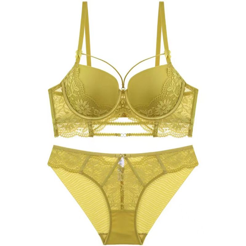 Women's clothing Sexy temptation large size bra set small chest push up bra bra natal year red lace bra bra_voghion.com