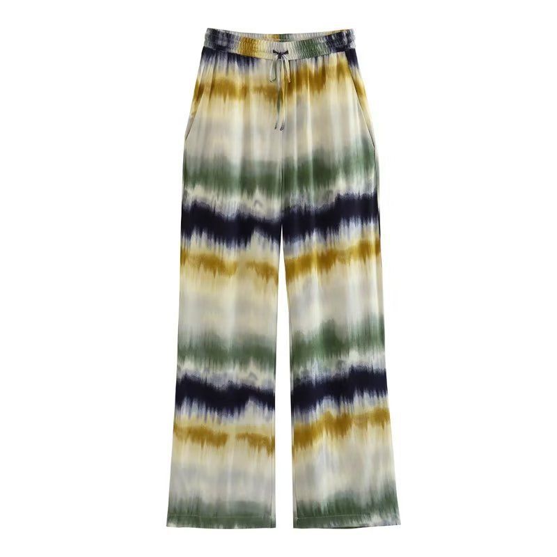 Damska bluzka typu tie-dye + spodnie typu tie-dye, proste spodnie_voghion.com