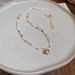 Dopamine Colorful Mushroom Beach Vacation Style New Versatile Collarbone Chain Light Luxury High-End Necklace_voghion.com