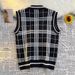 Männerkleeder Retro Karoen Pulloverweste Männer Hierscht a Wanter College-Stil Weste V-Ausschnëtt Pulloverweste Gestapelten Mantel_voghion.com