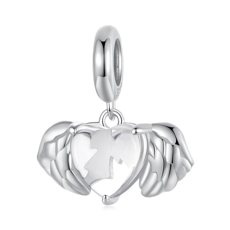 Ciondolo con ali a forma di cuore in argento sterling, SCC2946_voghion.com
