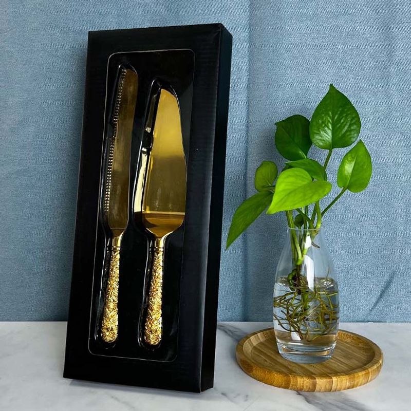 Flatware Stainless Steel Cutlery Cake Dessert Knife Shovel 2 Piece Set Pizza Cheese Bread Knife Shovel Baking Set_voghion.com