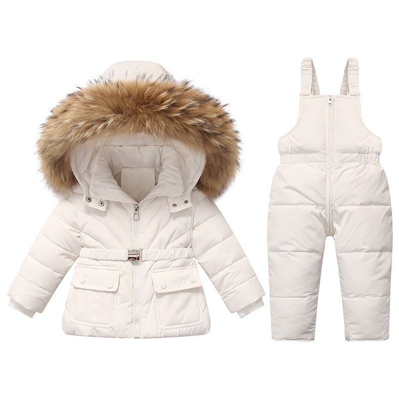 ​​Premium Kids Down Jacket Set - Warm Winter Two-Piece Outfit For Boys & Girls (1-6 Years), 85% White Duck Feather, Hooded Snowsuit​​_voghion.com