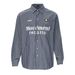 Herrenbekleidung Vertikal gestreiftes Langarmhemd Herren Herbst Street Loose Letter Print Button Cardigan Shirt_voghion.com