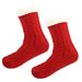 Women's socks warm Socks thickened plus velvet dotted anti-slip socks sleep socks carpet floor socks_voghion.com