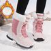 Scarponi da neve per donna, scarpe calde e alte in cotone con pile, scarponi da trekking per esterni, scarponi da sci_voghion.com