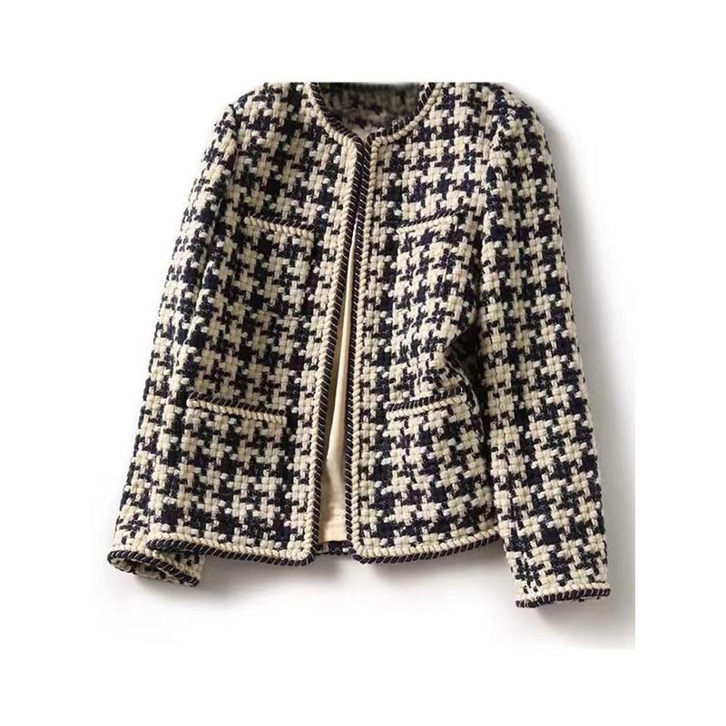 Women's Clothing Wool tweed jacket spring and autumn short style fashionable_voghion.com