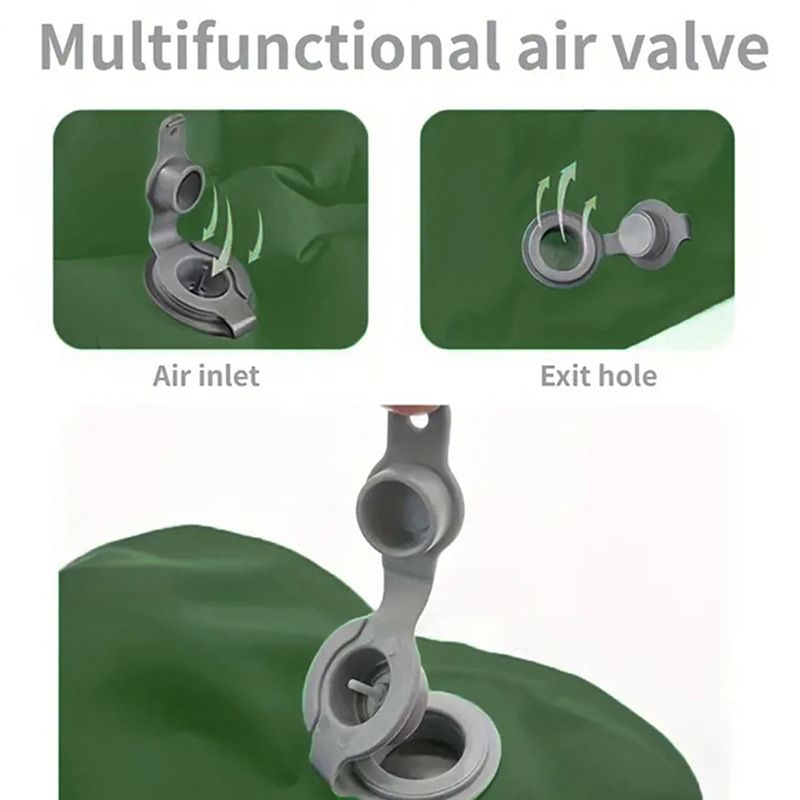 Ultralekka, nadmuchiwana poduszka na siedzisko do biwakowania – składana, wodoodporna i kompaktowa (gruba, antypoślizgowa podstawa z PVC, łatwa do przenoszenia)_voghion.com