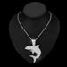 Collier unisexe avec pendentif requin, design original, chaîne torsadée en diamant, style cube de sucre, bijoux tendance_voghion.com