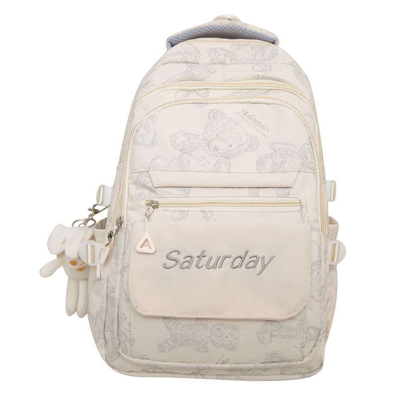 Damevesker høyverdig ryggsekk ny stil dameveske ungdomsskoleelever stor kapasitet enkel uformell ryggsekk_voghion.com