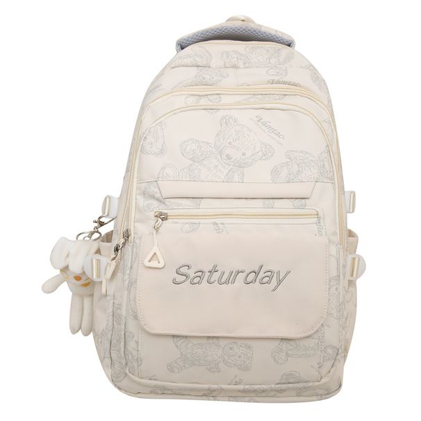 Damevesker høyverdig ryggsekk ny stil dameveske ungdomsskoleelever stor kapasitet enkel uformell ryggsekk_voghion.com