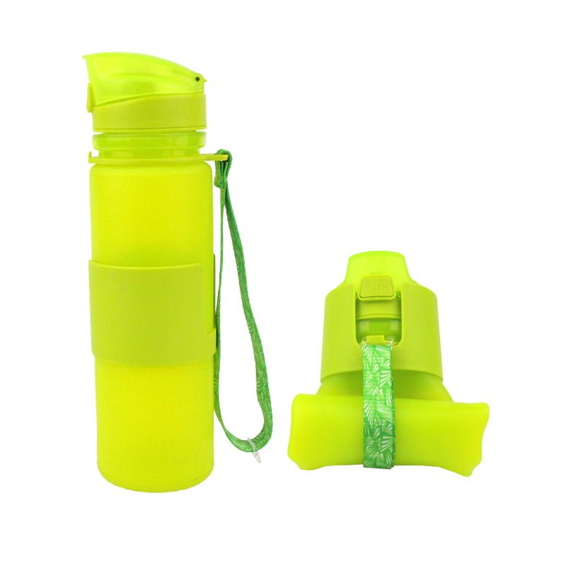 500 ml loominguline silikoonist kokkupandav veekeetja Running fitness kaasaskantav veetass Välispordi veetass_voghion.com