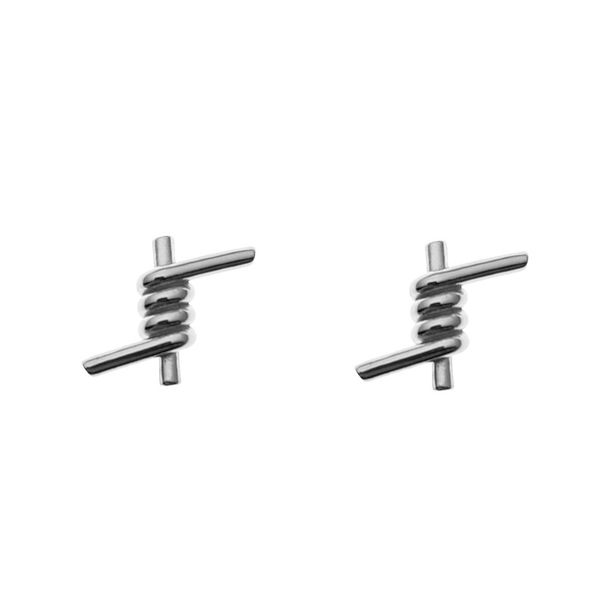 Jednostavan kreativan dizajn pun muških i ženskih trendi osobnosti naušnica Par naušnica s trnom od titanijskog čelika_voghion.com