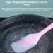 28cm Kitchen Silicone Spatula, Semi Transparent Cooking Dough Scraper, Heat-resistant Baking Tool, Cake Brush And Scraper_voghion.com