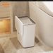 Lillian Bathroom Trash Can With Lid Narrow Spaces, Wall-Mounted, No Installation Needed, Storage Bin For Toilet And Kitchen,_voghion.com