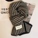 2025 New Houndstooth Scarf For Women Winter Korean Version Versatile Student Couple Knitted Warm Neck Warmer_voghion.com