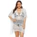 plus size women's loose irregular hollow see-through beach bikini blouse_voghion.com