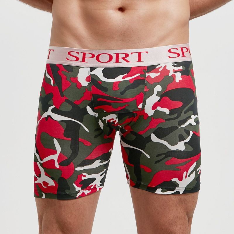 Men's Camouflage Extended Sports Fitness Running Tight Shorts Trendy Boxer Briefs_voghion.com