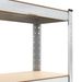 5-Layer Shelves 3 pcs Silver Steel&Engineered Wood_voghion.com
