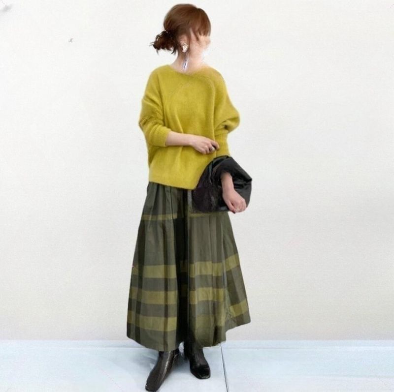 Nuovo set due pezzi maglione casual minimalista + abito a mezza gonna 2025_voghion.com