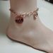 Bracelet de cheville en acier titane or rose pour femme, version coréenne, style Ins, simple et sexy, en forme de cœur, en forme de M_voghion.com
