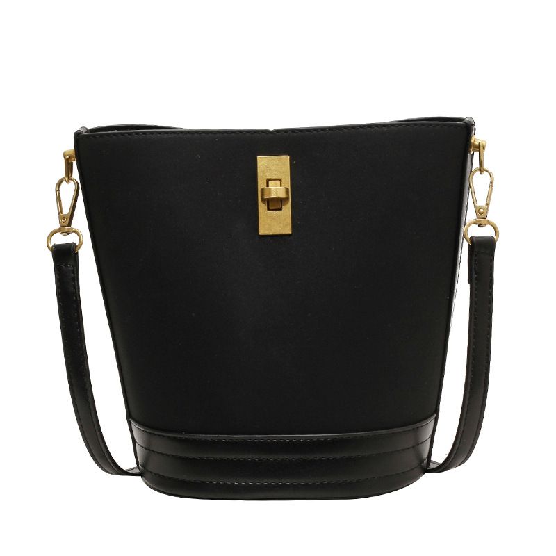 Borsa da donna Borsa a tracolla singola di alta capacità in pelle scamosciata di alta capacità, borsa a secchiello dal temperamento semplice per pendolari_voghion.com