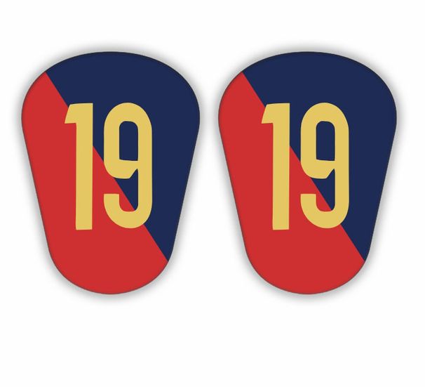 Shin Guard Red And Blue Straight Spelling Number 19 Extra Small Football Shin Pads Mini Mini Shin Pads Training Supplies_voghion.com