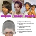 Pixie Cut Lace Front Human Hair Bob Perück Preplucked Babyhoer 13X4 Transparent fir schwaarz Fraen_voghion.com