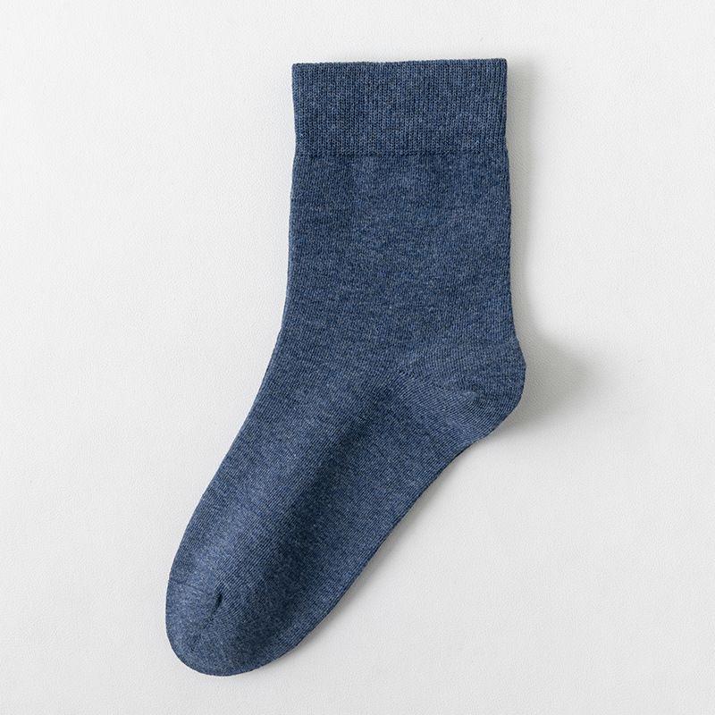 Calzini da uomo, autunnali e invernali, tinta unita, corti, calzini in cotone, calzini da uomo neri e bianchi grigi, calzini sportivi sottili e alti elastici, tutti abbinabili_voghion.com