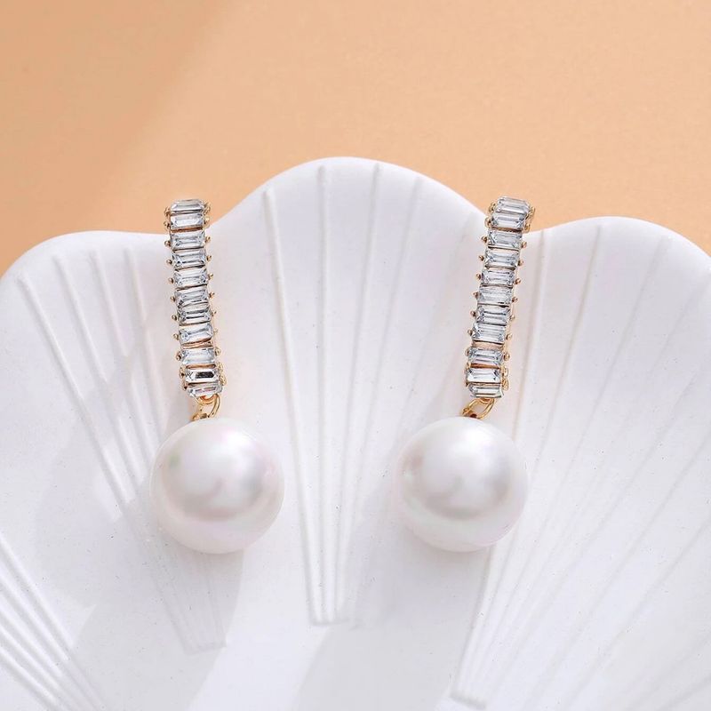 Orecchini da donna personalizzati con perle di Internet Celebrity, alla moda e minimali, con ago d'argento, orecchini dal design alla moda_voghion.com