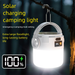Güneş Enerjili Kamp Dış Mekan Şarjlı Uzun Ömürlü Kamp Lambası_voghion.com