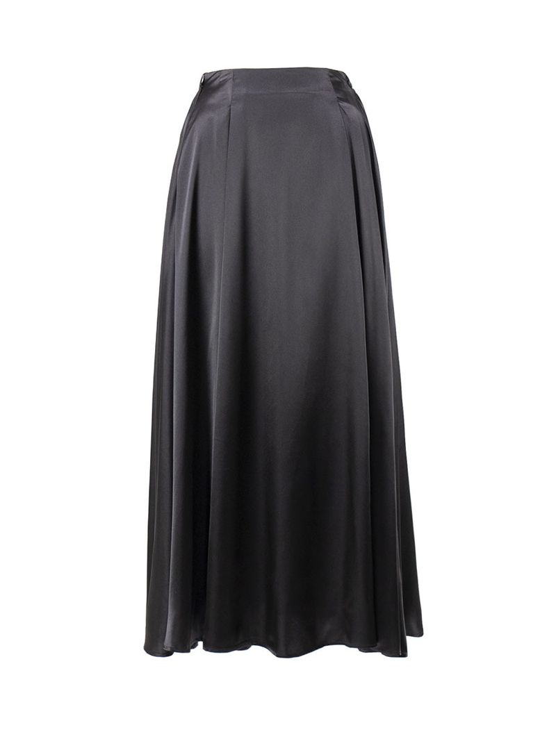 Jupe longue en satin taille haute pour femmes, nouveau style d'été élégant_voghion.com