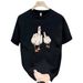 Herrenbekleidung Sommer New Hong Kong Style Ins Nischentrend Duck Print Schwere Baumwolle Kurzarm T-Shirt Herren Lose Rundhals Top_voghion.com