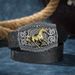 HOT Men & Women-Western-Cowboy-PU Leather-Belts - Vintage horse Floral Engraved Buckle Belt for Jeans_voghion.com