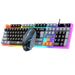 Single And Keyboard Mouse RAIKU T26 Three Tone Luminous Wired Mechanical Touch Gaming Mouse Keyboard Set_voghion.com