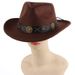 Chapeaux en feutre imitation pour hommes et femmes, chapeaux de jazz coupe-vent chauds en polycoton, chapeaux de cowboy occidentaux rétro européens et américains, automne et hiver_voghion.com