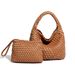 Designer Hand Woven Mother And Child Bag Solid Color Versatile Simple Handbag New Light Luxury Niche Single Shoulder Crossbody Women'S Bag_voghion.com