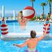 Parco acquatico gonfiabile con pallavolo e basket galleggiante, con rete, per feste in piscina, giochi in spiaggia e divertimento in giardino_voghion.com