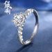 Junli S Pure Silver Six-Prong Moissanite Ring For Women Korean Simple One Carat Diamond Setting Empty Mounting Hand_voghion.com
