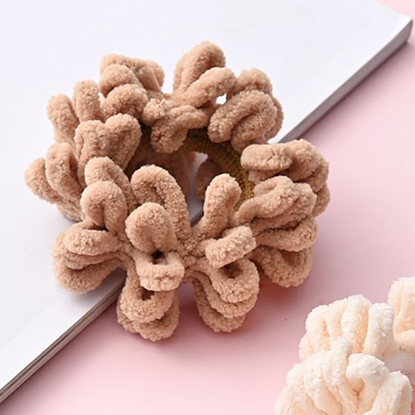 Autunno e inverno Peluche Bubble Face Corda piegata Intestino crasso Anello per capelli Testa a sfera legata bassa Sensazione di ragazza di alta qualità_voghion.com