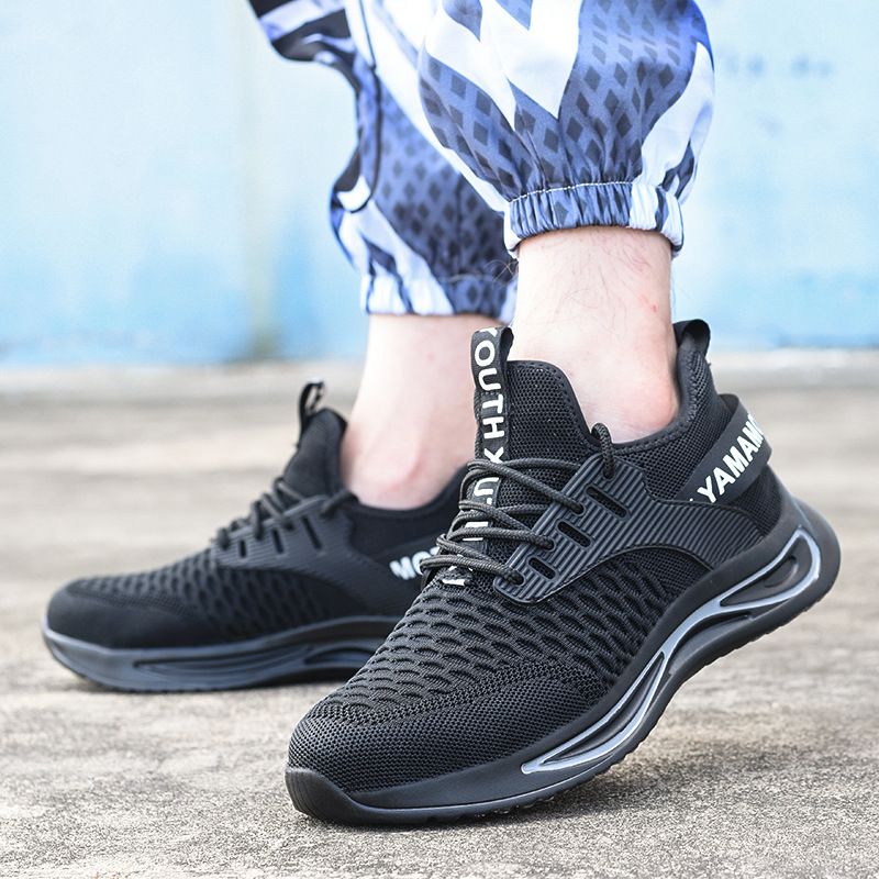 Desodorierende, atmungsaktive, leichte, ultraleichte Stahlkappen mit weicher Sohle für Herrenschuhe, stoß- und durchstichfeste Arbeitsschuhe für Baustellen_voghion.com