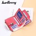 BAELLERRY new women's short wallet version with multiple card slots zipper coin purse buckle card bag men purse_voghion.com