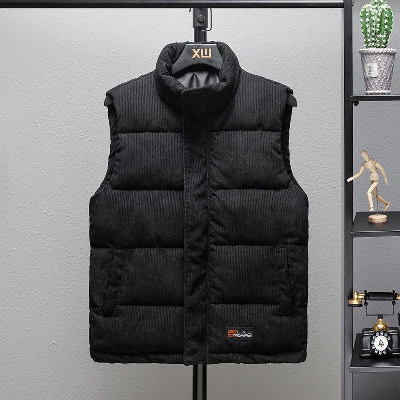 Herrenbekleidung Cordweste Herbst und Winter verdickte Pony-Clip-Trendweste_voghion.com